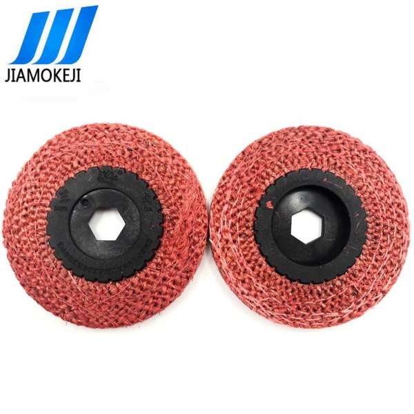 4" 100x16mm High Quality Metal Polished Red Sisal Wheel